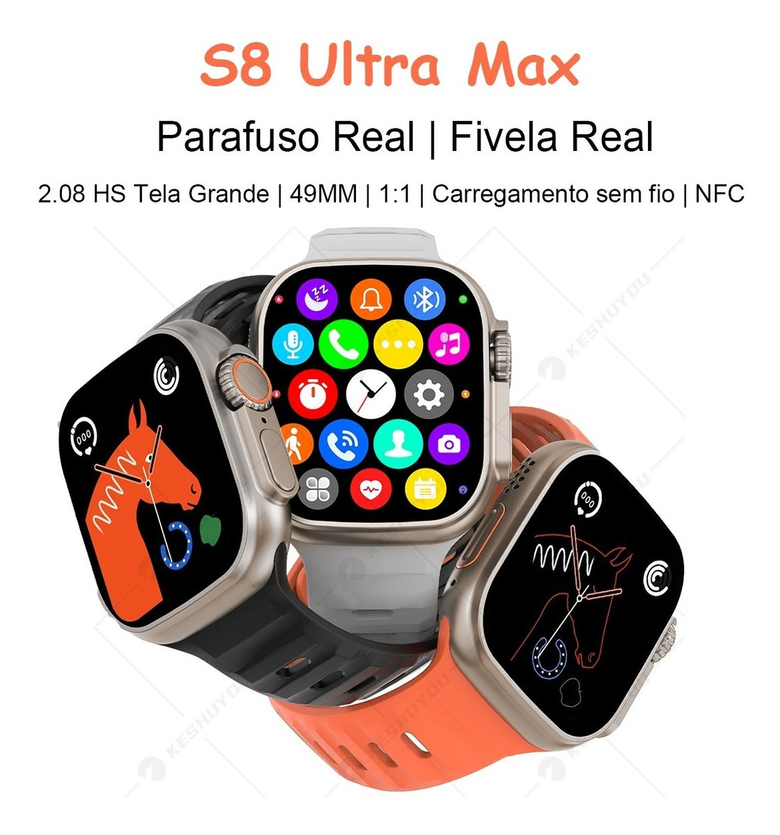 Smartwatch S8 Ultra Max 49 Mm 2.08 Nfc Série 8 Nfc - Imagem 10