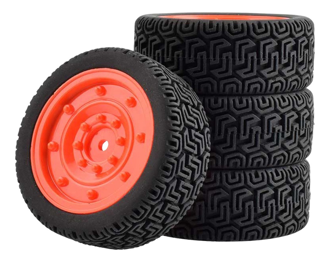 4 Cubos De Pneus De Borracha Para Wltoys 144001 1/10 Rc Carr - Imagem 2