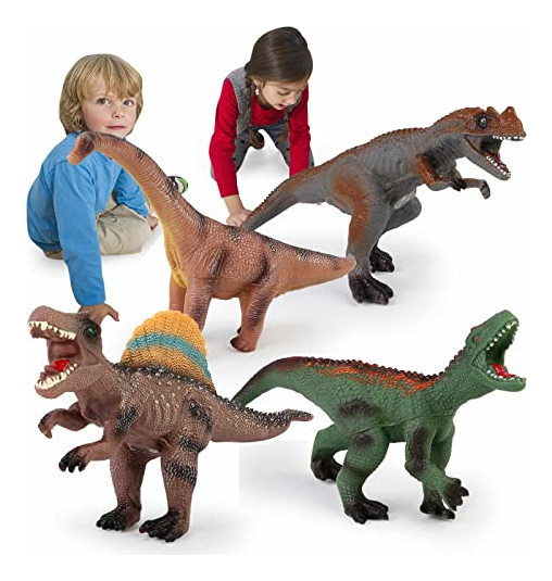 Abincee, 8 Peças De Brinquedos Grandes Para Dinossauros, Cri - Imagem 5