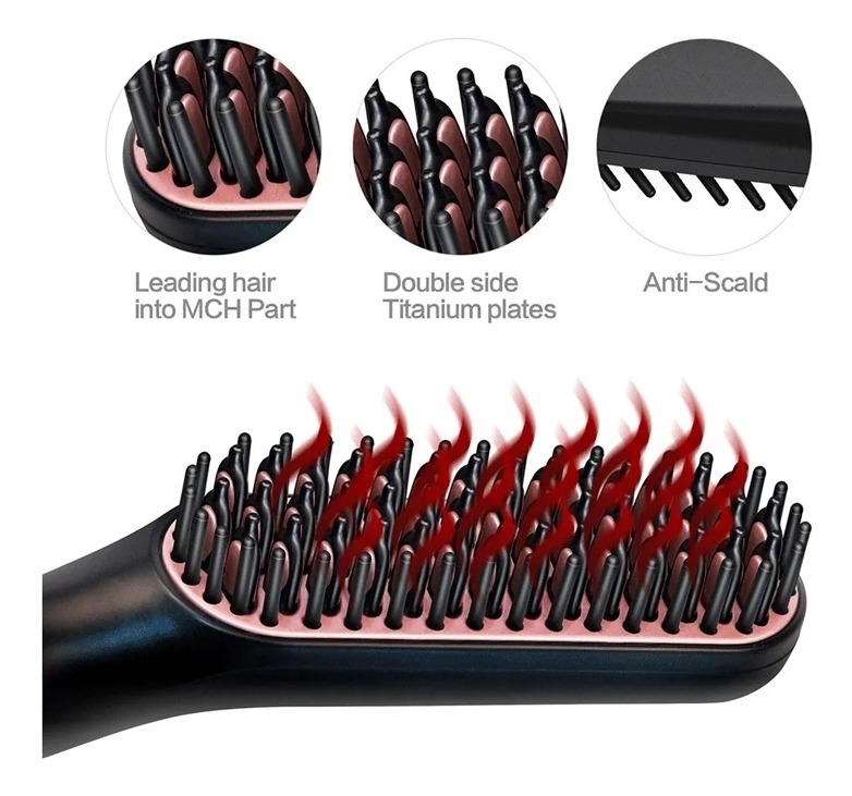 Chapinha Alisadora Para Homens Barba, Cabelo Pratico 220v - Imagem 7