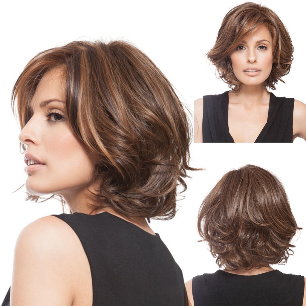 Peruca Cheia Peruca Curta Peruca Curta Curly Styling Legal P - Imagem 2