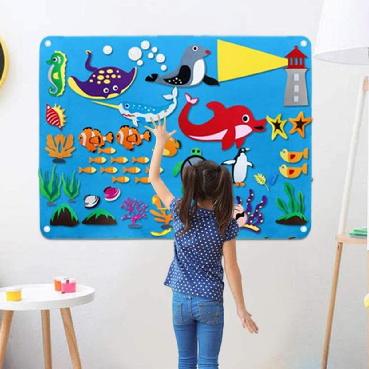 De Tabuleiro De Feltro Montessori Diy Tabuleiros De Feltro - Imagem 2