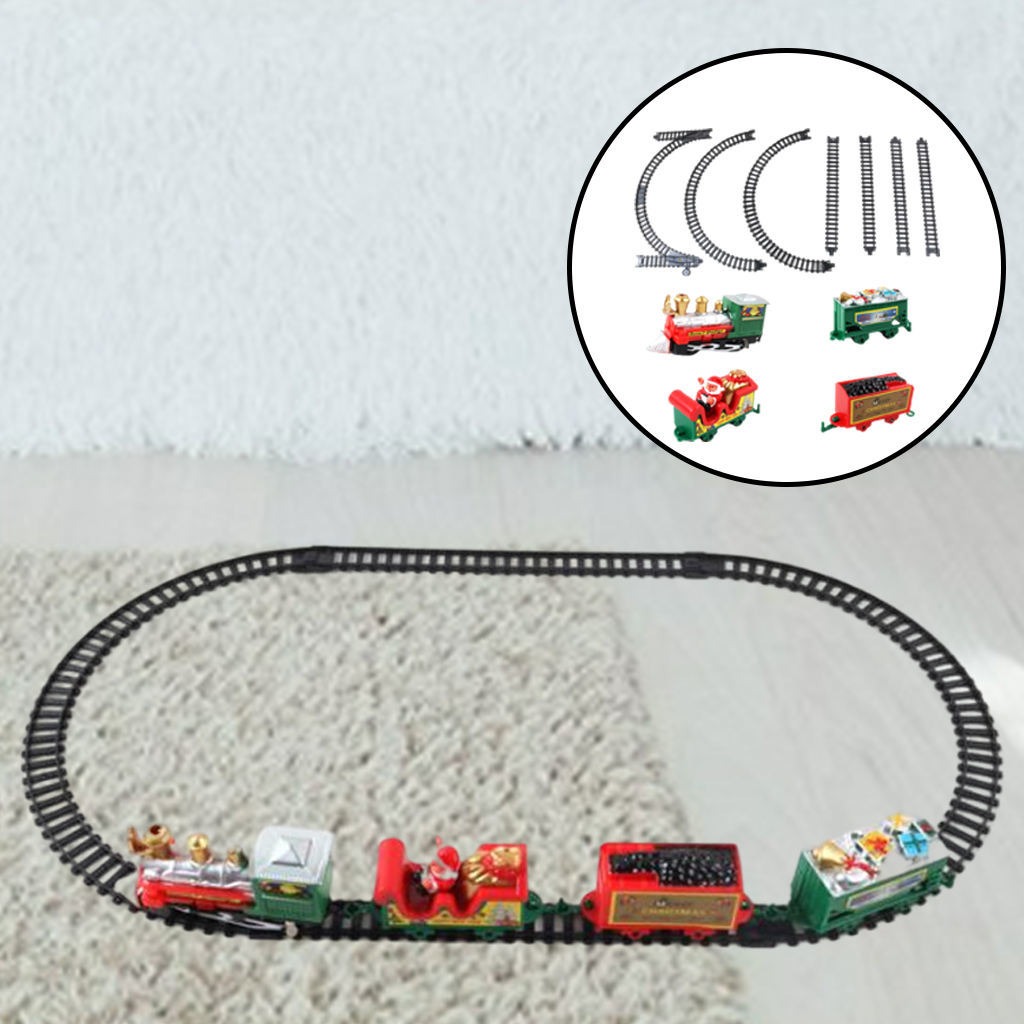 11 Tracks Trem Xmas Pcs Elétrica Ajuste Com Carro De Santa - Imagem 8