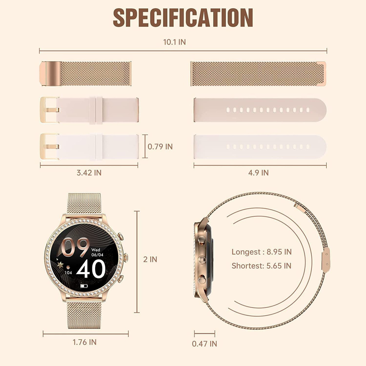 Smartwatch Para Mulheres (fazer/atender Chamadas) - Imagem 2