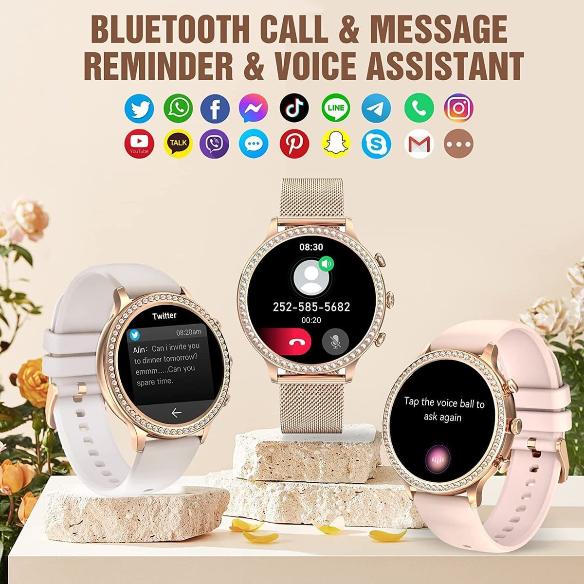 Smartwatch Para Mulheres (fazer/atender Chamadas) - Imagem 5