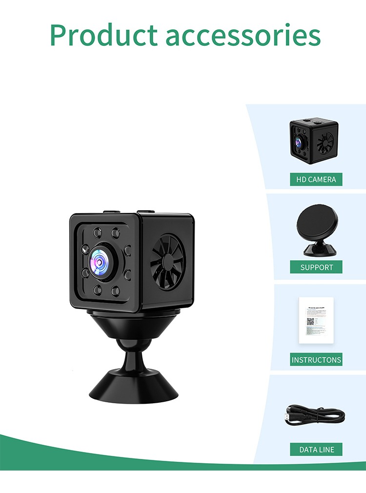 2pcs Câmera Vigilância Hd 4k Smart Wifi Mini Edição Noturna - Imagem 3