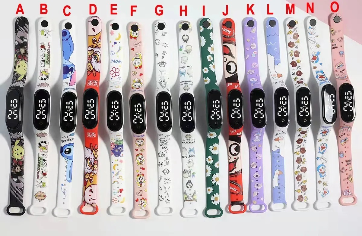 Relógio Infantil Pulseira Led De Desenho Animado 20pcs - Imagem 2