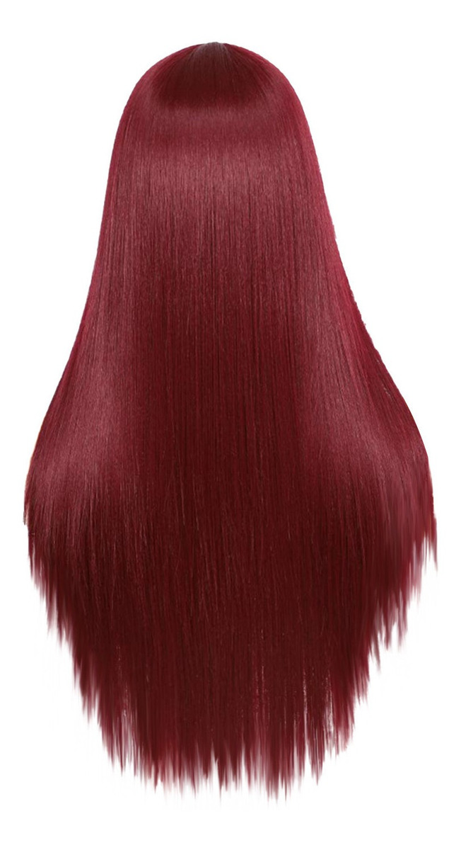 Peruca Feminina De Cabelo Comprido E Reto, Fibra Sintética D - Imagem 7