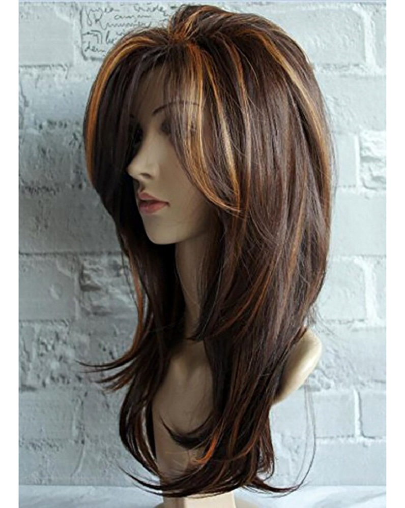 Perucas Cabelo Encaracolado Misturado Cores Sintécos 65cm - Imagem 5