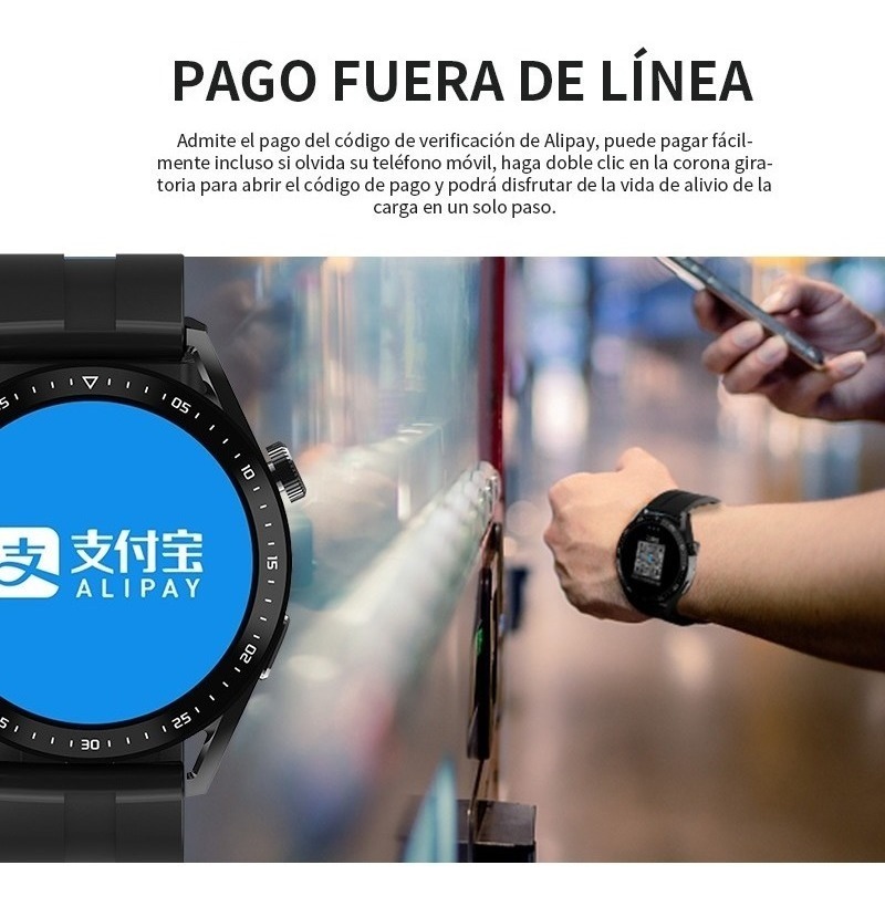 Novo Smartwatch Hw28 Bluetooth +nfc+phone, Verde - Imagem 9