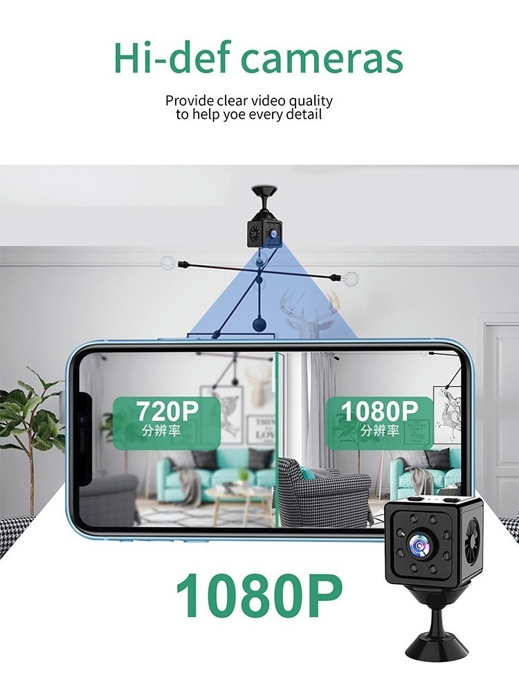 2pcs Câmera Vigilância Hd 4k Smart Wifi Mini Edição Noturna - Imagem 5