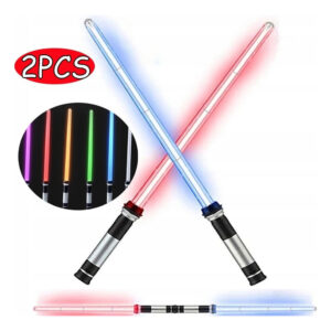 2 Peças Sabre De Luz Infantil Brinquedos Espada Laser Luz L