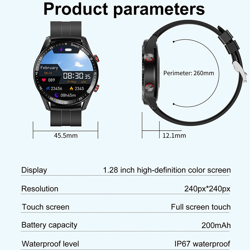 Smartwatch À Prova D'água Chamada Bluetooth - Imagem 10