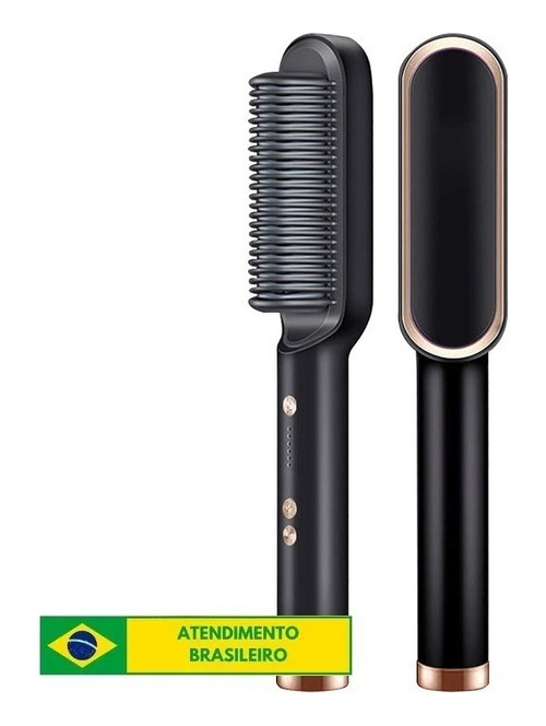 Escova Alisadora 5 Em 1 Sleek Gold Basiqe - Bivolt - Imagem 4