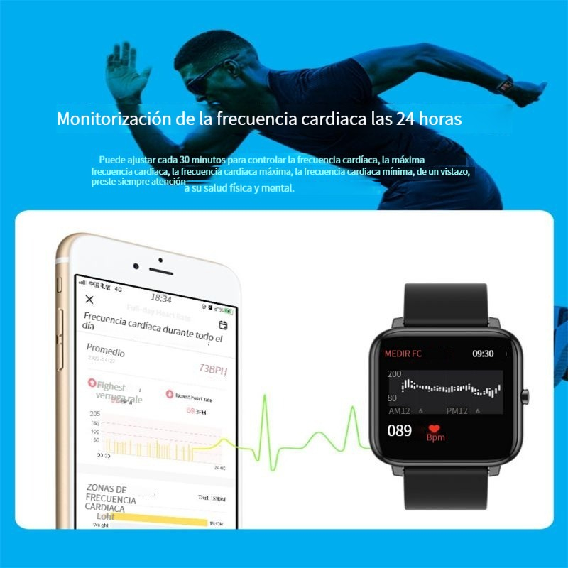 Smartwatch Esportivo De Frequência Cardíaca Bluetoo - Imagem 22