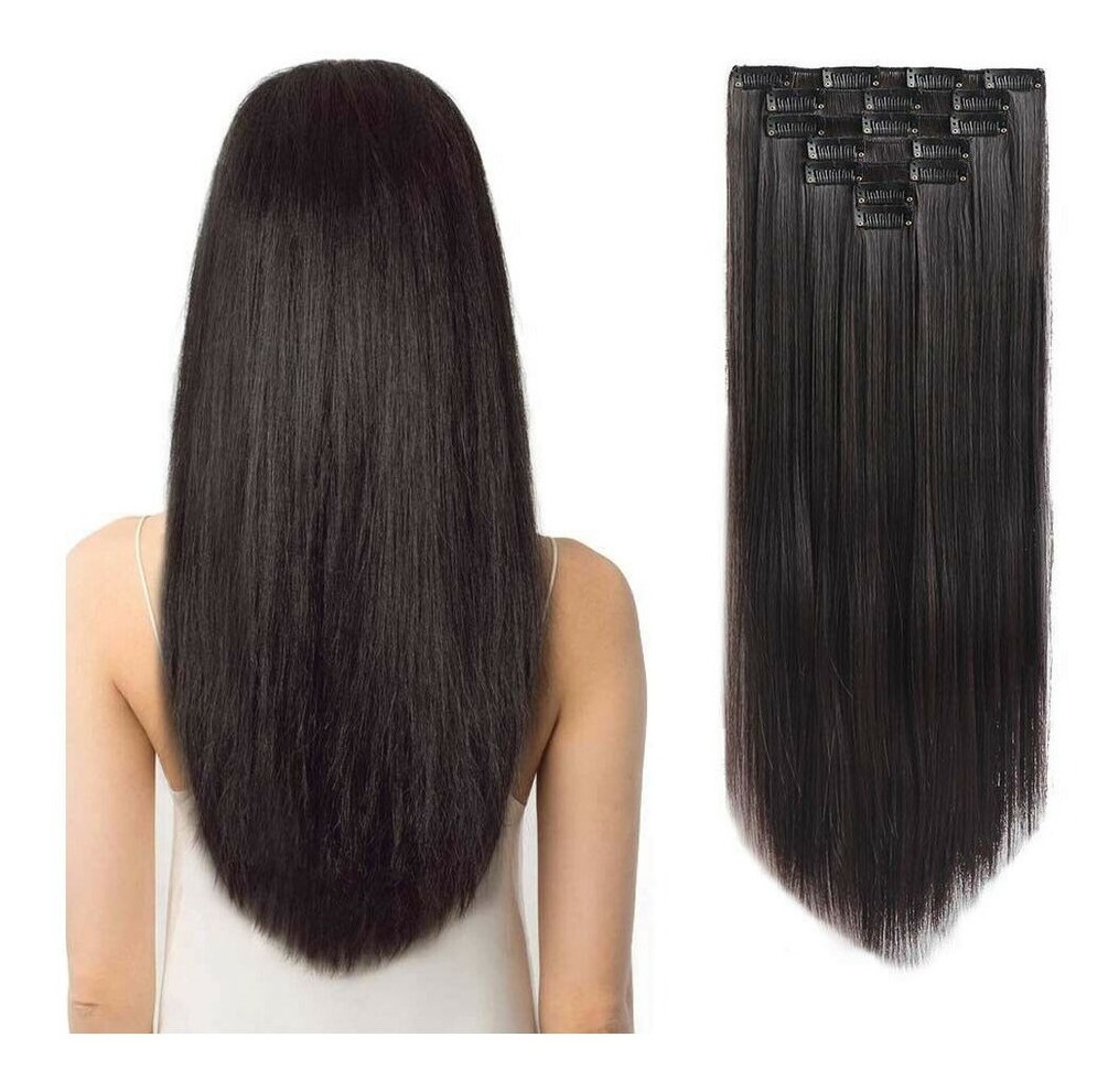 7 Conjuntos De Perucas Femininas De Cabelo Comprido