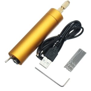 5v Dc Mini Alumínio Motor Elétrico Mão Broca + 10pcs Torção