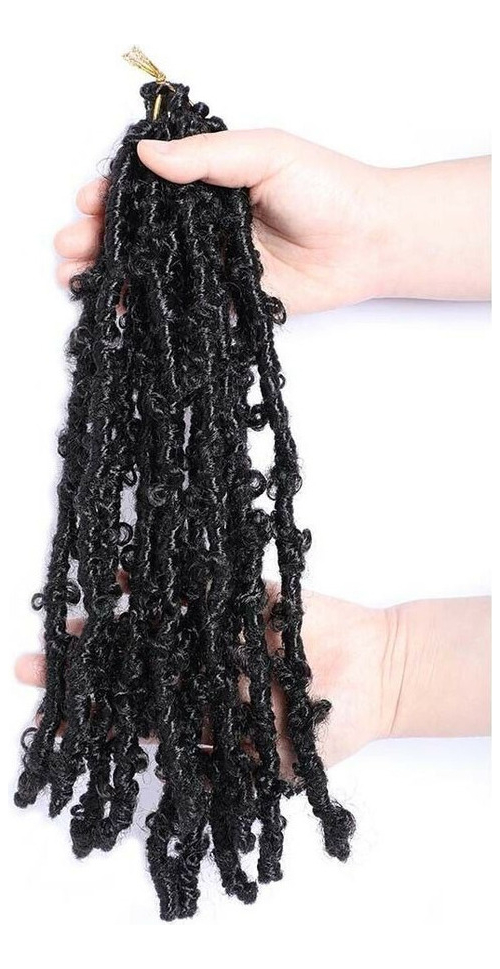 Aplique Cabelo Cacheado Crochê Natural 6 Pcs - Imagem 6