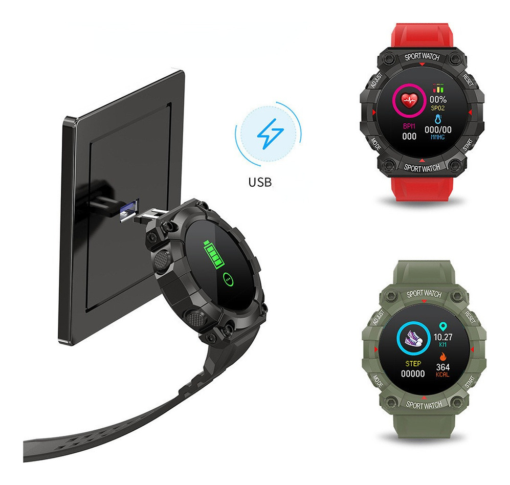 Kit 5 Smartwatches Fd68 Tela Redonda Relógios Atacado - Imagem 4
