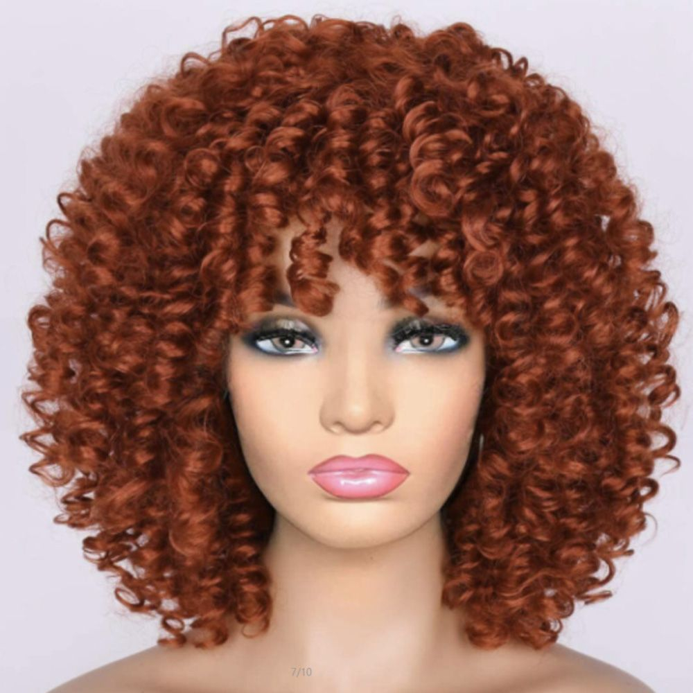 Perucas Sintéticas Afro Kinky Curly Short Wigdiy De Alta Qua - Imagem 21
