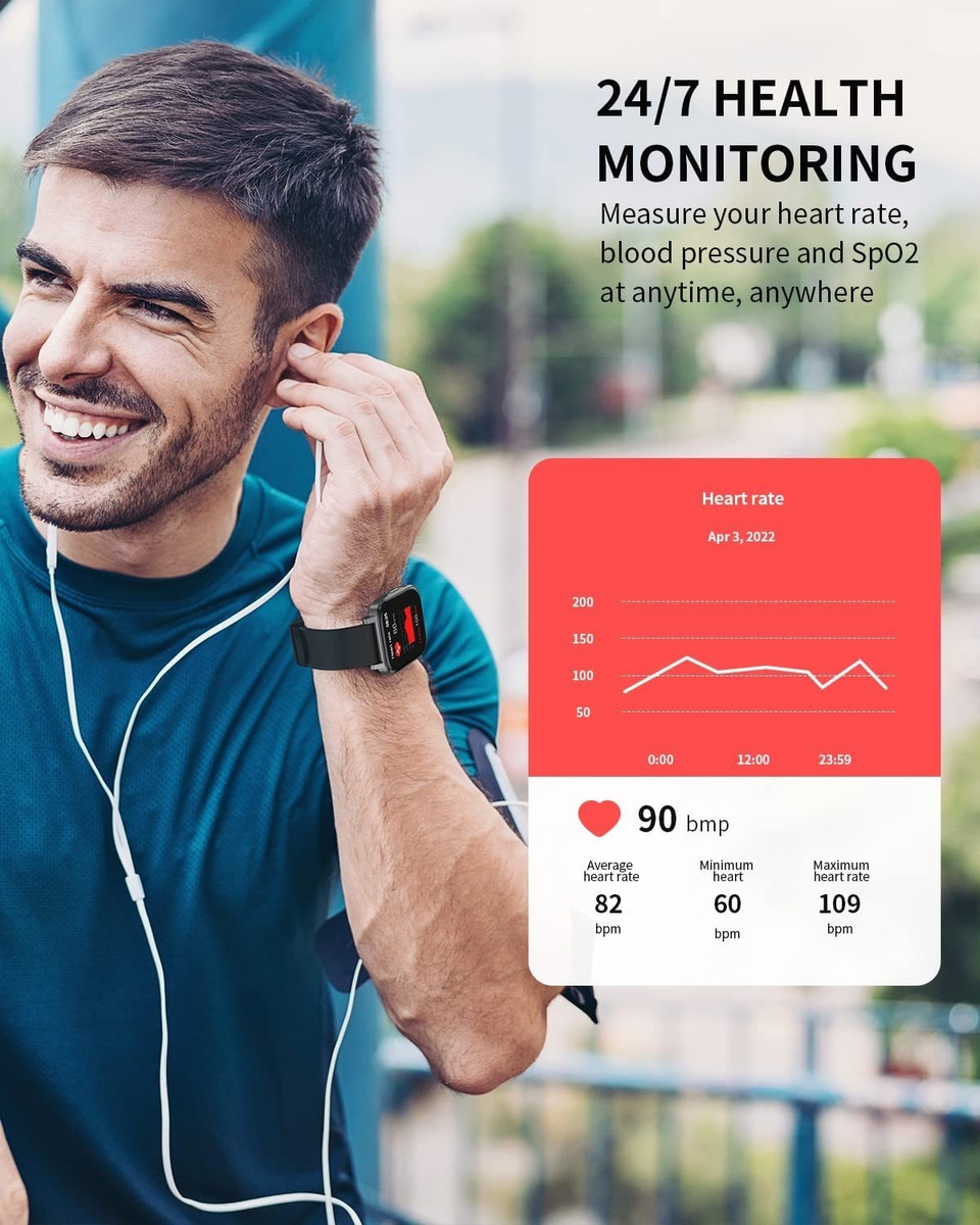 Smartwatch Com Tela Sensível Ao Toque 1.7 Hd Para A - Imagem 2