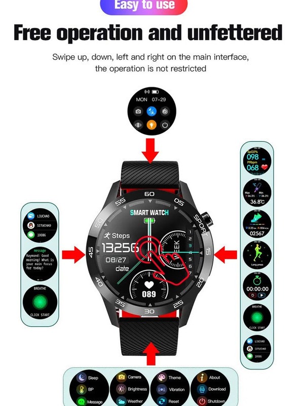 Smartwatch Masculino E Feminino F22l Para Xiaomi Hu - Imagem 16