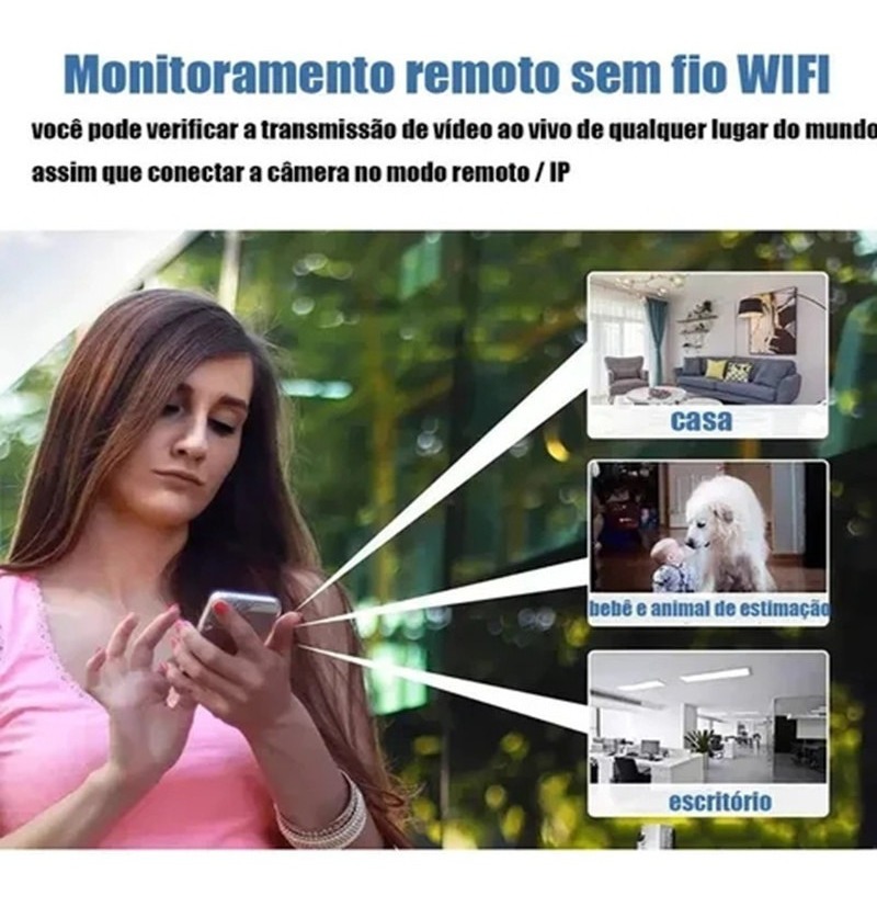 Mini Câmera Wifi Pode Ser Transportada Por Aplicativo Móvel - Imagem 2