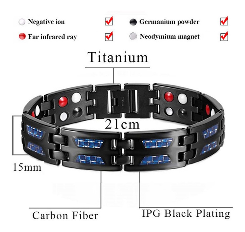 2pcs Pulseira De Terapia Magnética Linfa Pulseira De Emagrec - Imagem 4