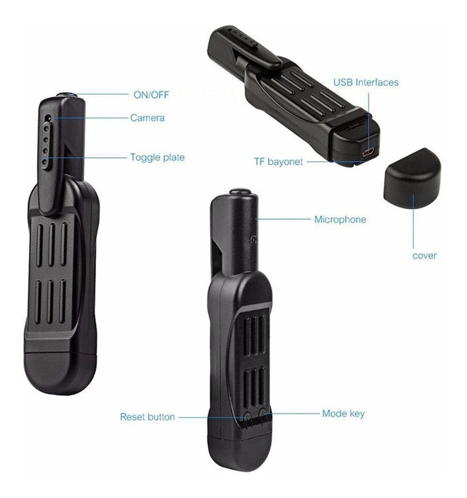 Mini Spy Hidden Pocket Clip Pen Gravador De Vídeo - Imagem 9