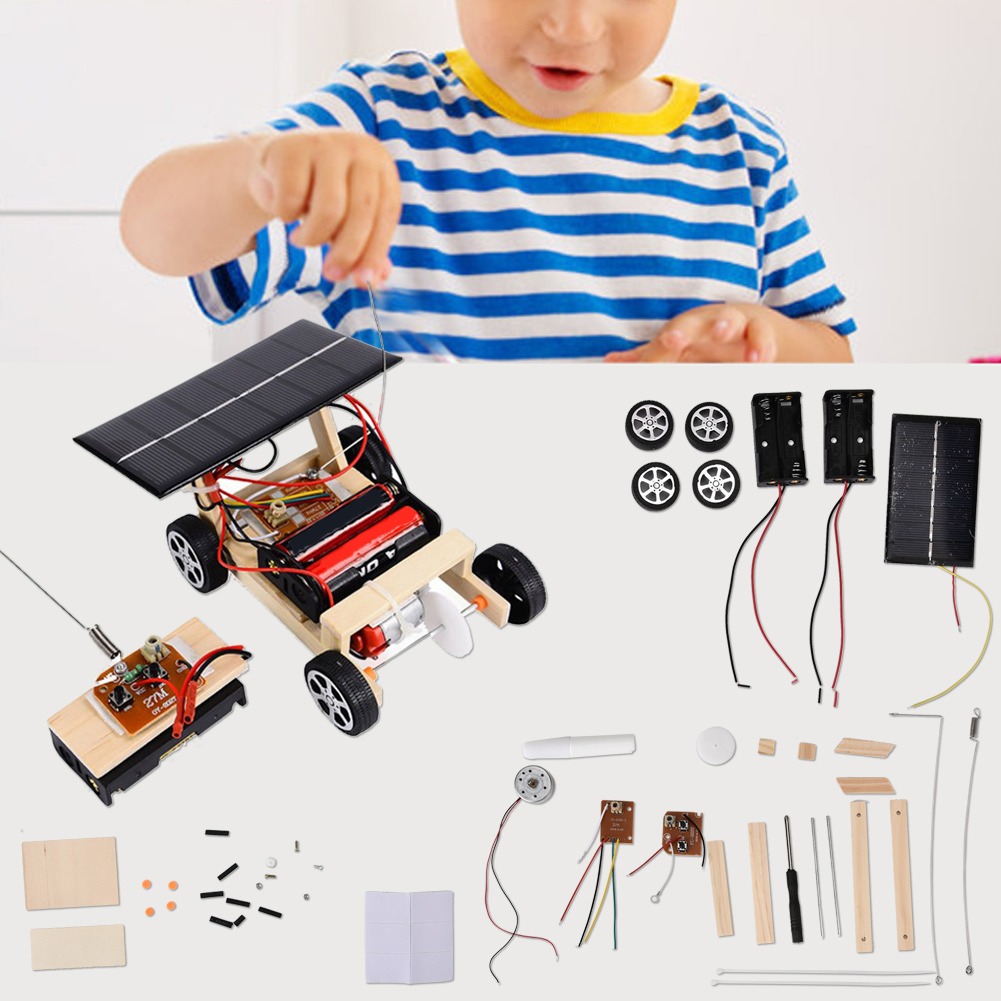 Diy Solar Controle Remoto Carro Crianças Brinquedos Rc Educa - Imagem 5