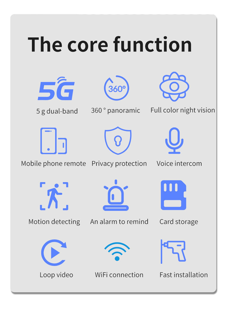 Câmera De Visão Noturna Com Lâmpada Wifi E27 De 5g, Monitor - Imagem 2
