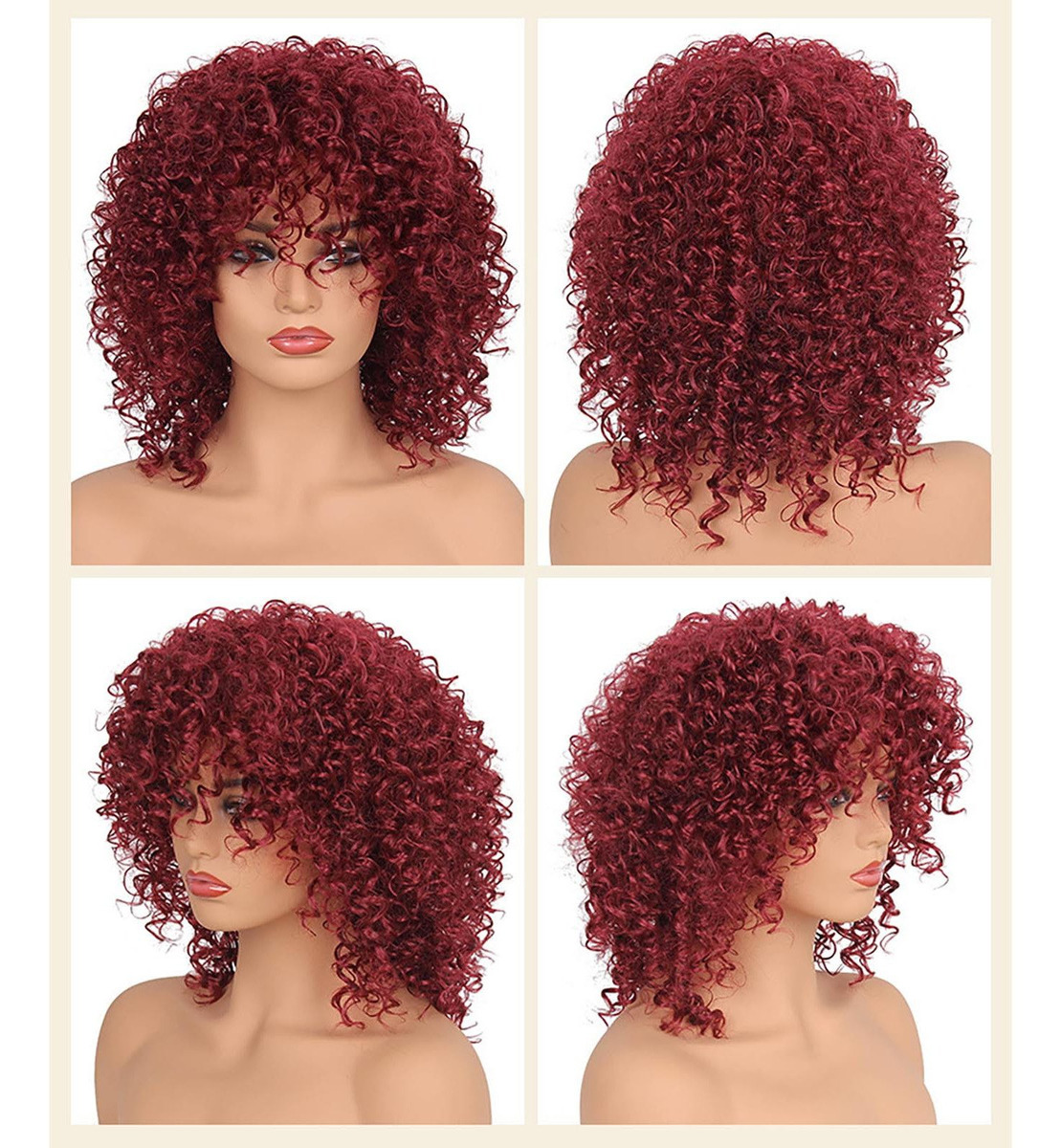 Peruca Pequena, Cacheada, Capa De Cabelo Curto, Peruca De Se - Imagem 4