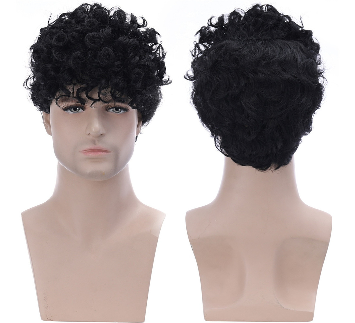 Peruca De Cabelo Curto Cabelo Curto Fibra Química Peruca Cap - Imagem 4