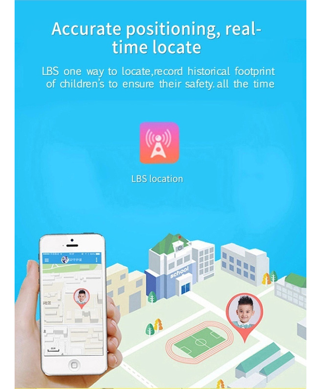 Smartwatch Para Crianças À Prova D'água De Posicionamento De - Imagem 3