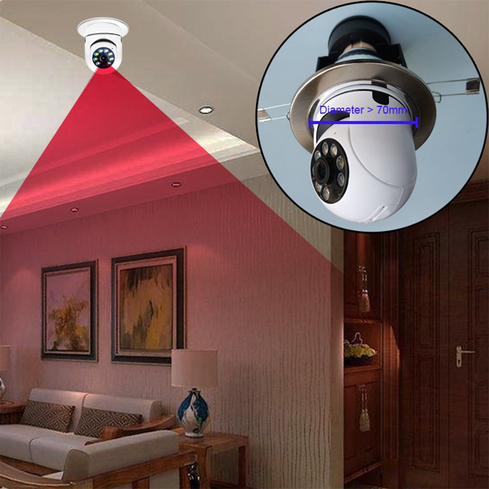 Minicámara Segurança Wifi Exterior Ampolleta Camara 360 - Imagem 7