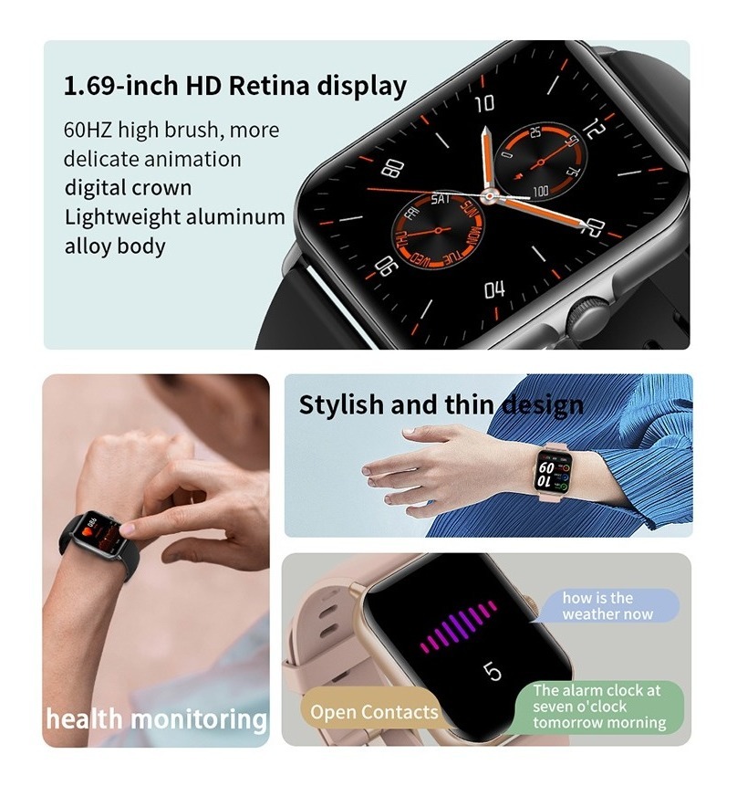 Smartwatch Smartwatch Masculino Bluetooth Call 1.69 - Imagem 8