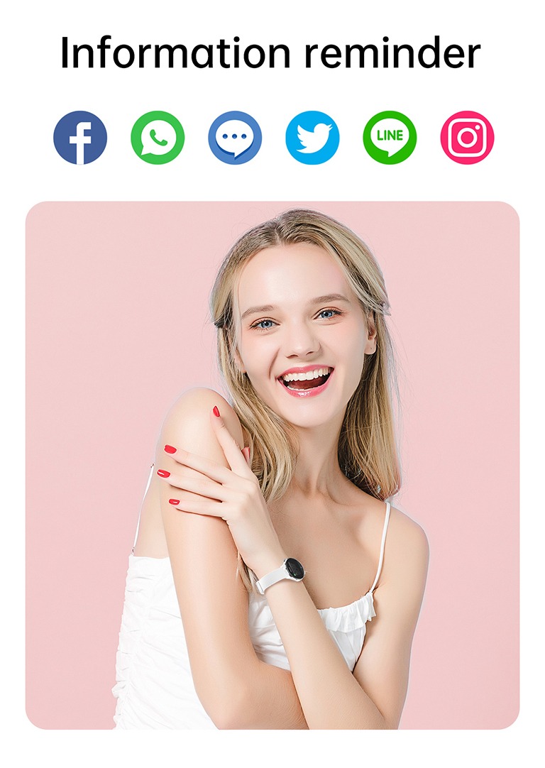 X1 Smartwatch Para Mulheres Touch Screen Fitness - Imagem 14