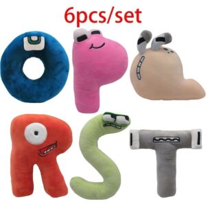 6pcs Alfabeto Boneca De Brinquedo Infantil O P Q R S T