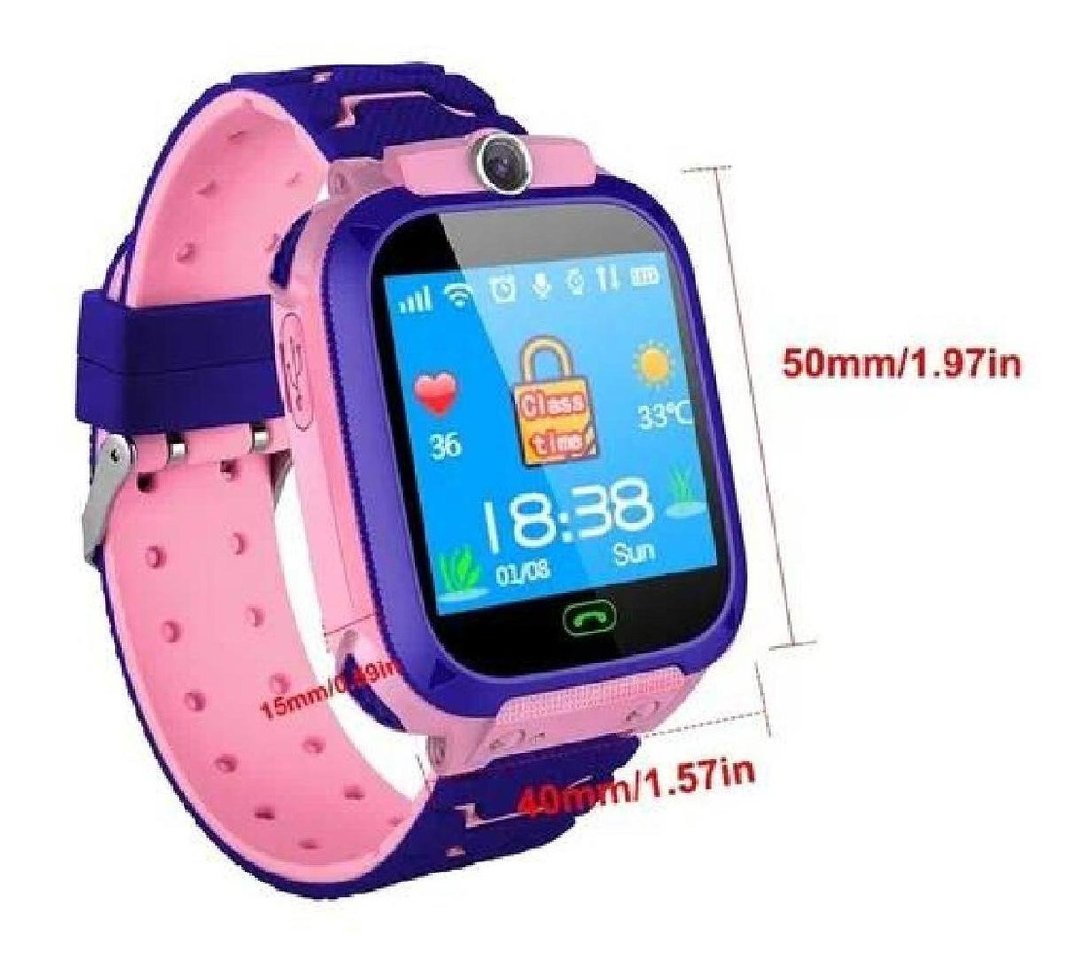 Telefone De Smartwatch Para Crianças Com 1 Slot Par - Imagem 3