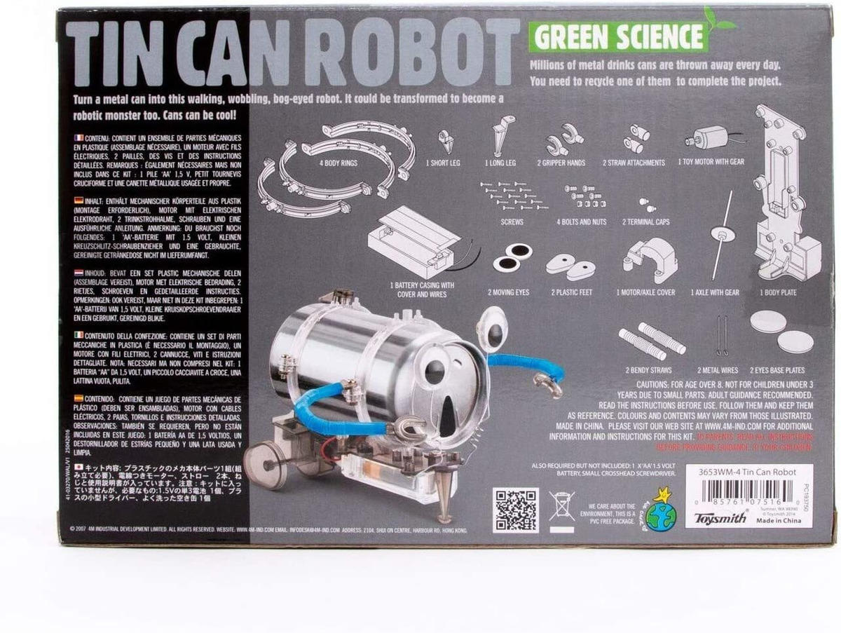 4m Lata De Lata Robô Diy Ciência Construção Caule Brinquedo - Imagem 5