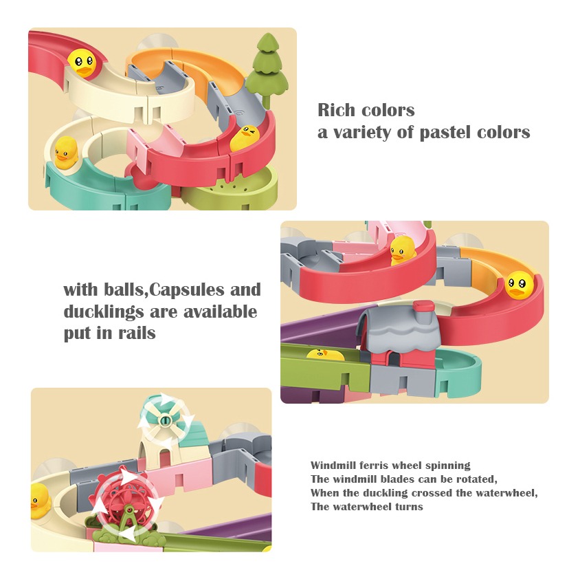 Brinquedos De Banho De Bebê Diy Corrida De Corrida De Mármor - Imagem 3