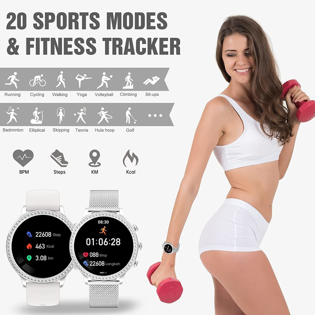Smartwatch Para Mulheres (fazer/atender Chamadas) - Imagem 10