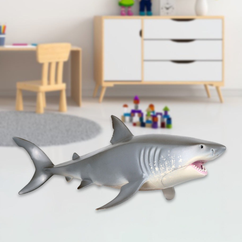 Ornamentos De Modelo De Tubarão Brinquedo Tubarão Branco - Imagem 8