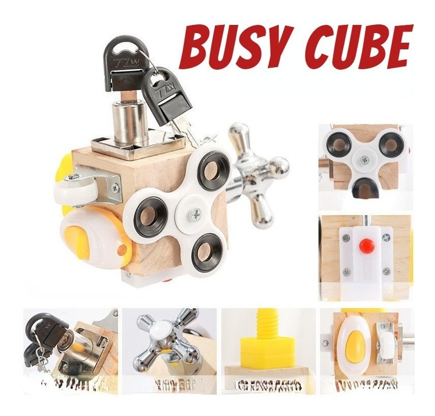 Cubo Sensorial Montessori/brinquedo Fidget