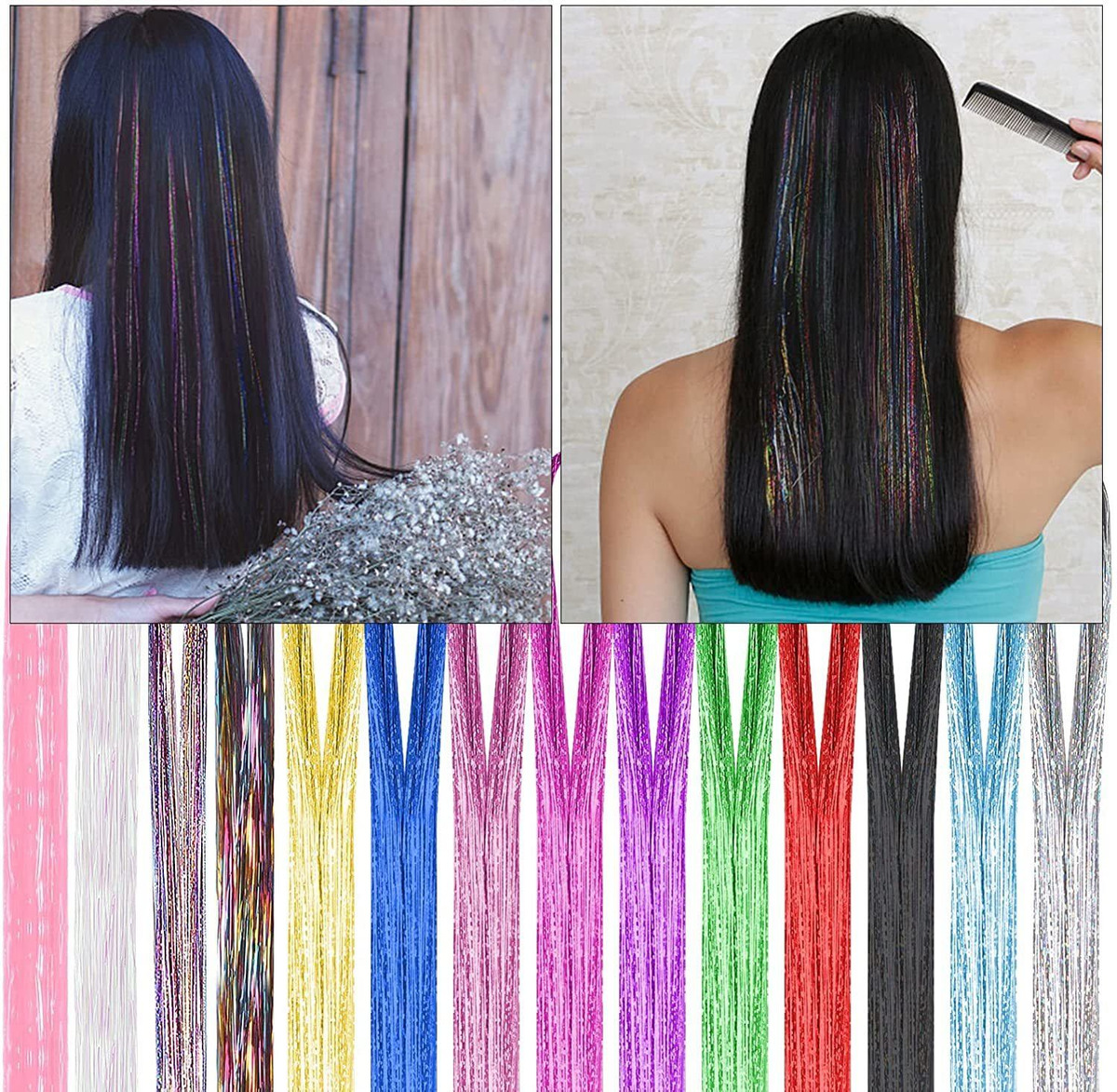 Cabo De Extensão De Cabelo De 14 Cores 94cm, Kit De Peruca - - Imagem 4
