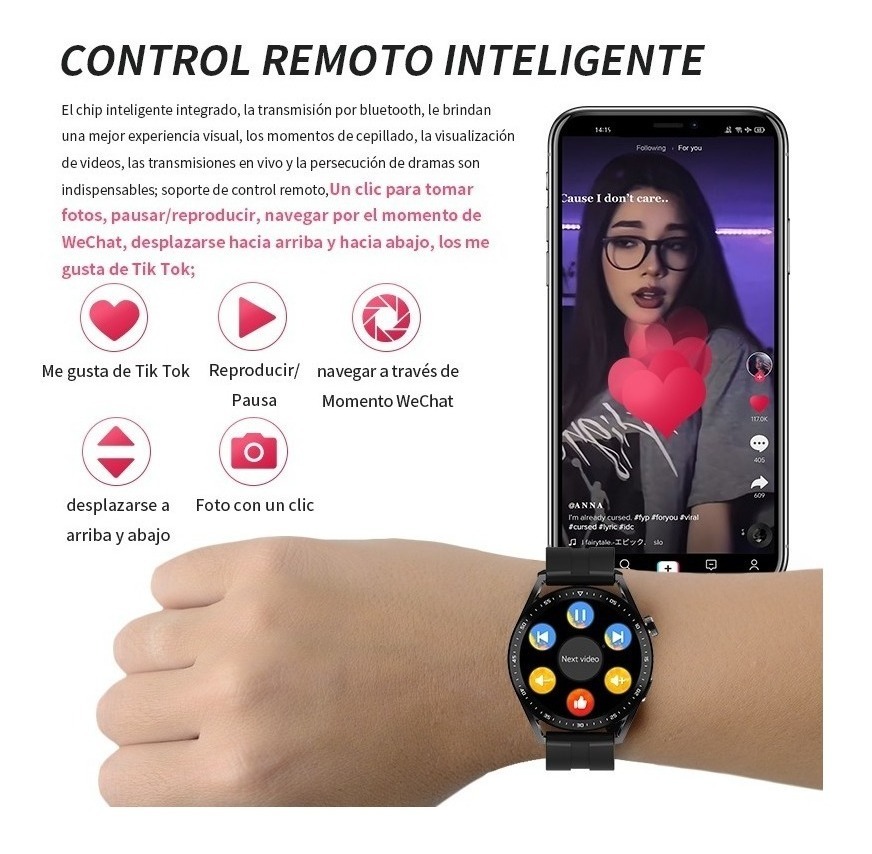 Novo Smartwatch Hw28 Bluetooth +nfc+phone, Verde - Imagem 6