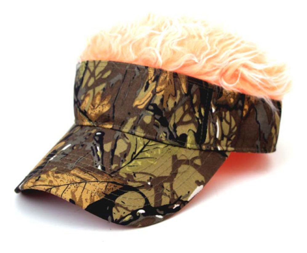 Boné De Peruca Com Peruca De Cabelo De Camufla Falsa Base Só - Imagem 11