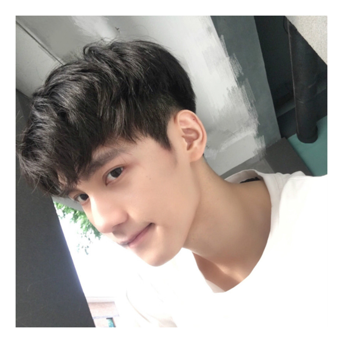 Peruca Masculina Com Franja Inclinada, Cabelo Curto E Reto, - Imagem 5