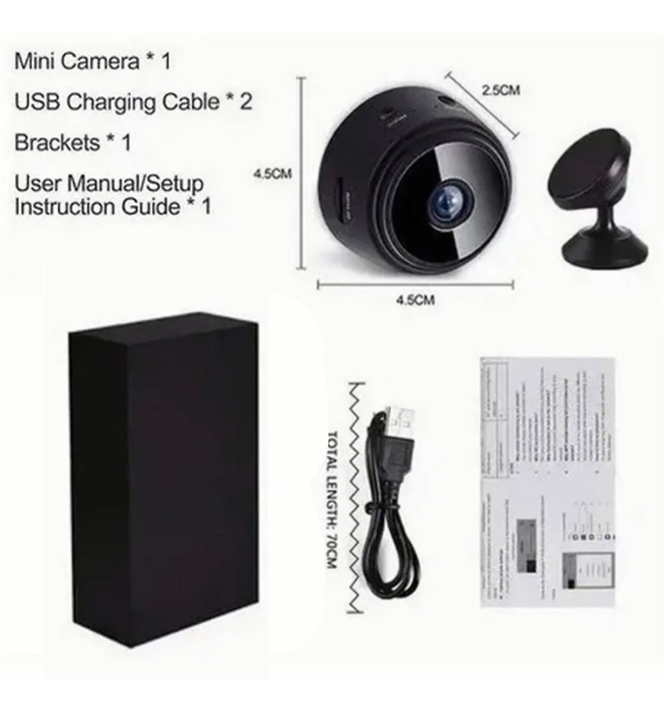Mini Câmera De Segurança Espiã Wifi Externa - Imagem 7