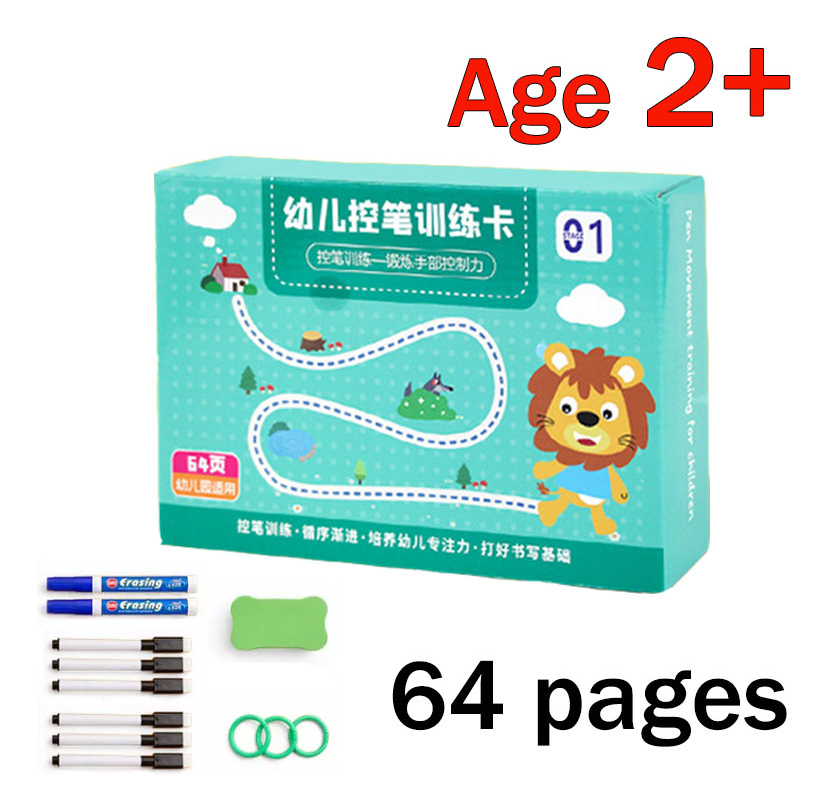 1pc Alfabetização Infantil Livro Cartilha De Contornos